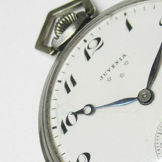 アンティーク:JUVENIA(ジュベニア)巻き上げヒゲ採用手巻き懐中時計 15石