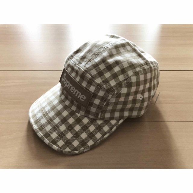 シュプリーム　Gingham Camp Cap　タン