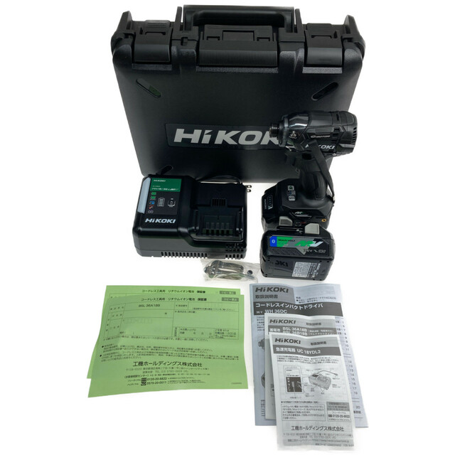 ●●HiKOKI インパクトドライバ バッテリ・充電器付 WH36DC グリーン