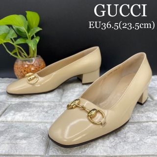 ☆美品 GUCCI グッチ パンプス ホースビット チャンキーヒール 23.5-