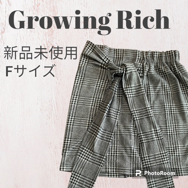 【本日限定価格】新品未使用 GrowingRich  千鳥ミニスカート レディースのスカート(ミニスカート)の商品写真