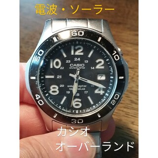 カシオ(CASIO)のZ39　カシオ・オーバーランド　　　　　電波・ソーラー時計　日付つき(腕時計(アナログ))
