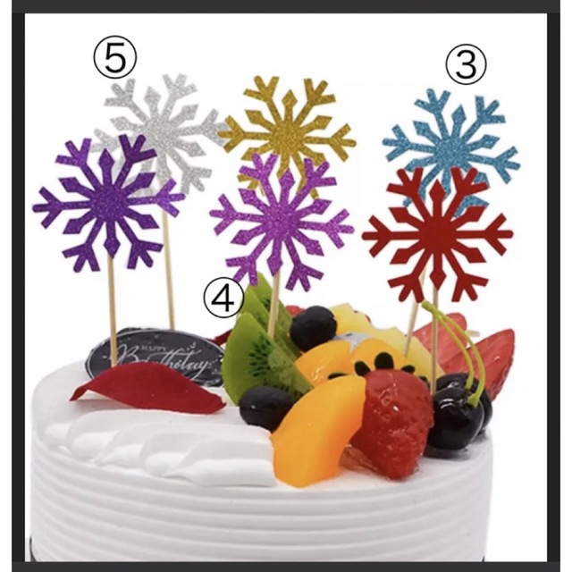 エルサ ケーキトッパー お祝い 誕生日 バースデー ピック 飾り - 食器