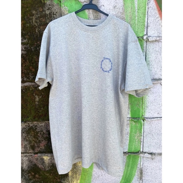 1LDK SELECT   XL Etavirp Circle Logo Tee H,Gray × Blueの通販 by