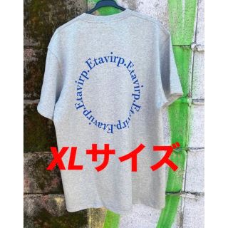 ワンエルディーケーセレクト(1LDK SELECT)のXL Etavirp Circle Logo Tee H,Gray × Blue(Tシャツ/カットソー(半袖/袖なし))