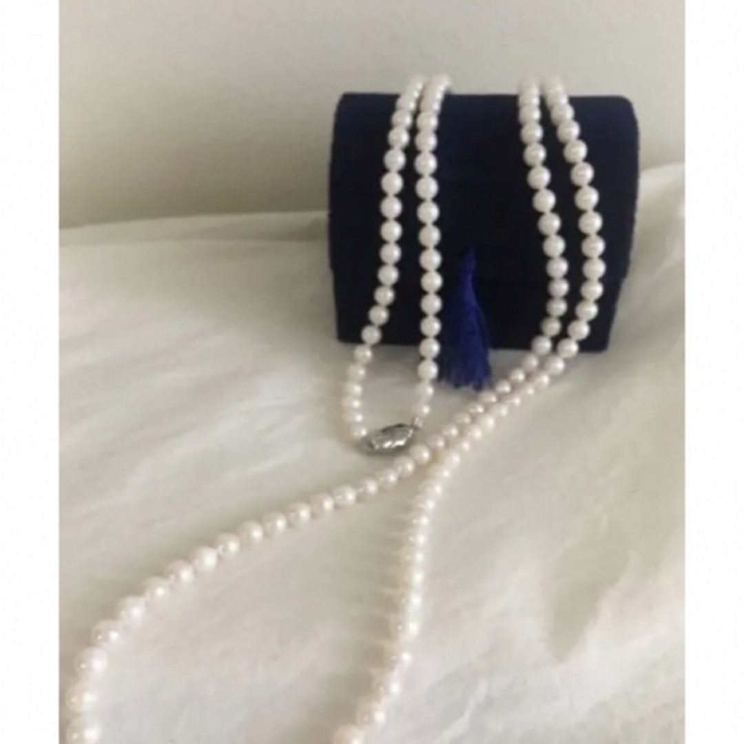 本真珠　ロングパールネックレス レディースのアクセサリー(ネックレス)の商品写真