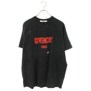 ジバンシィ(GIVENCHY)のジバンシィ  17S 7382 651 デストロイ加工ロゴプリントTシャツ メンズ M(Tシャツ/カットソー(半袖/袖なし))