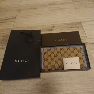 グッチ(Gucci)のGUCCIグッチ　GGキャンバスラウンドファスナー　長財布(財布)