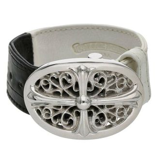 クロムハーツ(Chrome Hearts)のクロムハーツ  クラシックオーバル クロコレザーブレスレット  メンズ(ブレスレット)