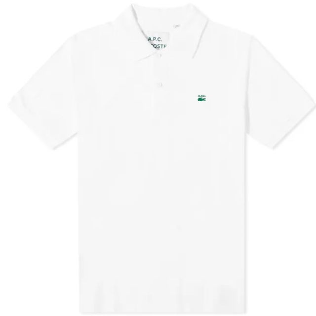 定価以下 L APC X LACOSTE POLO SHIRT WHITE