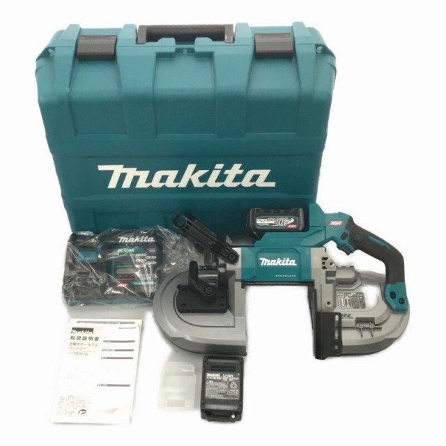 ☆未使用品☆ makita マキタ 40Vmax 充電式ポータブルバンドソー PB001GRDX バッテリー2個(40V 2.5AH) 充電器 ケース付き 72360