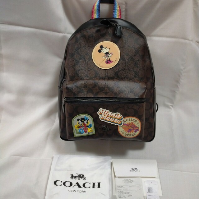 レザーPVC付属品COACH ディズニー コラボ リュック バックパック　新品　Ｆ29355