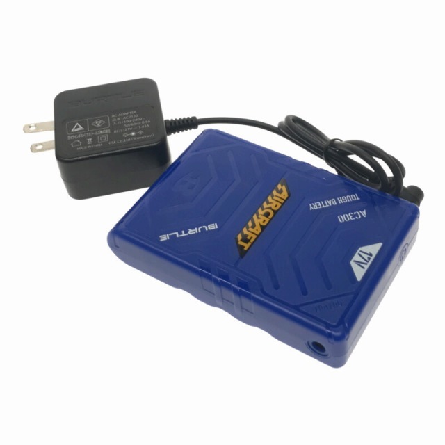 ☆極美品☆BURTLE バートル 17V 空調服用バッテリー AC300 オーシャンブルー 充電ケーブル付 リチウムイオンバッテリー 京セラ 72708