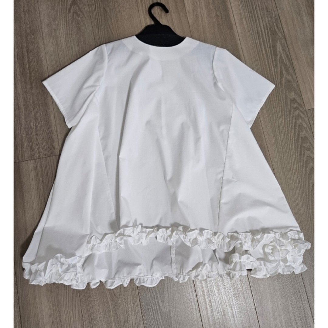 OHGA FRILL short sleevesフリルショートスリーブ ホワイト - agedor.ma