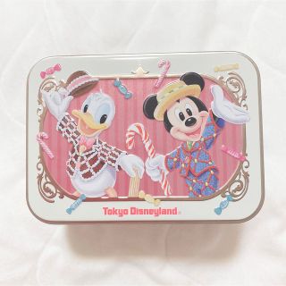 ディズニー(Disney)の東京ディズニーランド ディズニーリゾート クッキー 空き缶 四角 ドナルド(キャラクターグッズ)