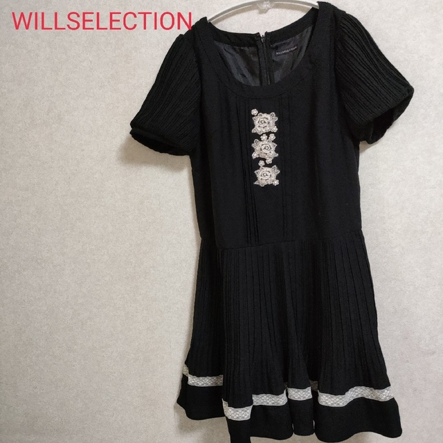 WILLSELECTION(ウィルセレクション)のWILLSELECTION  ウィルセレクション　ワンピース　半袖　プリーツ レディースのワンピース(ひざ丈ワンピース)の商品写真