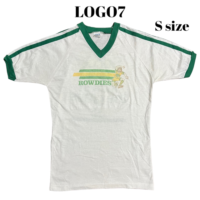 80’s LOGO-7 リンガーTシャツ ピチT 両面プリント vintage