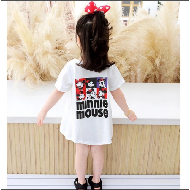 Tシャツ　ワンピース　120 ミニー キッズ/ベビー/マタニティのキッズ服女の子用(90cm~)(ワンピース)の商品写真