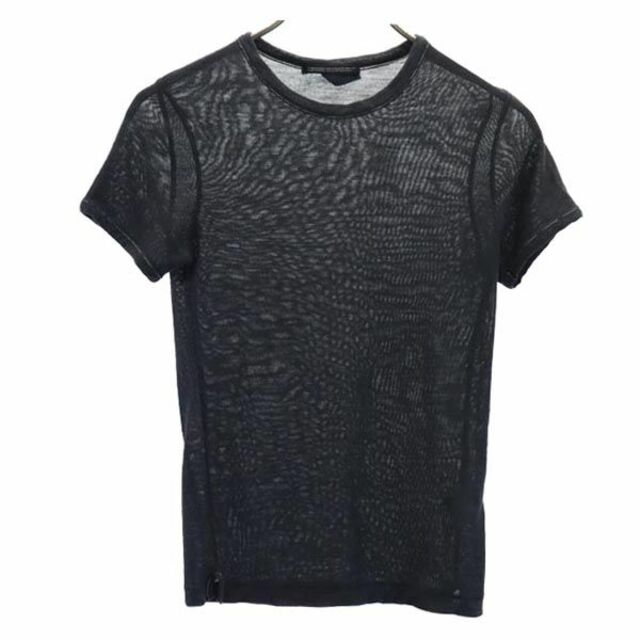ワイズ 日本製 リネン 半袖 Tシャツ 3 ブラック系 Y's レディース   【230610】 メール便可