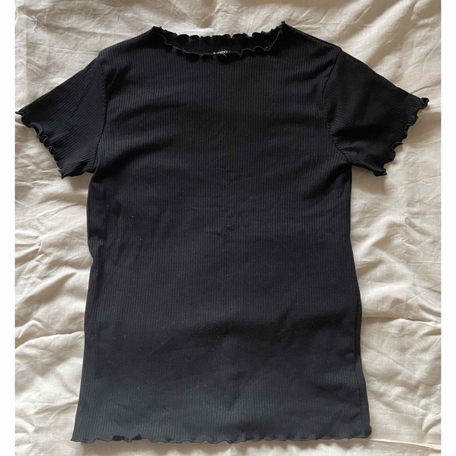 西松屋(ニシマツヤ)の（150cm）黒のブラウス キッズ/ベビー/マタニティのキッズ服女の子用(90cm~)(Tシャツ/カットソー)の商品写真
