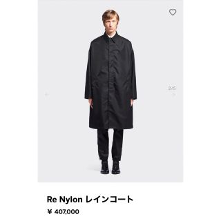 プラダ(PRADA)のプラダ　ナイロン　レインコート　RE NYLON オーバーサイズ　トライアングル(ステンカラーコート)