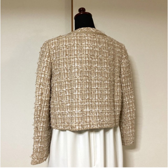 極美品 ¥129,000 FOXEY パールボタンツイードジャケット 40 42