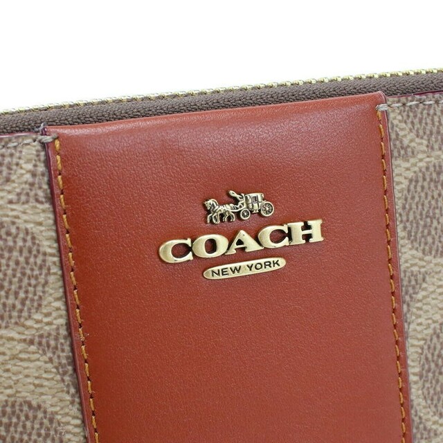 COACH(コーチ)のCOACH ファスナー長財布 73739 B4NQ4 ブラウン系 レディースのファッション小物(財布)の商品写真