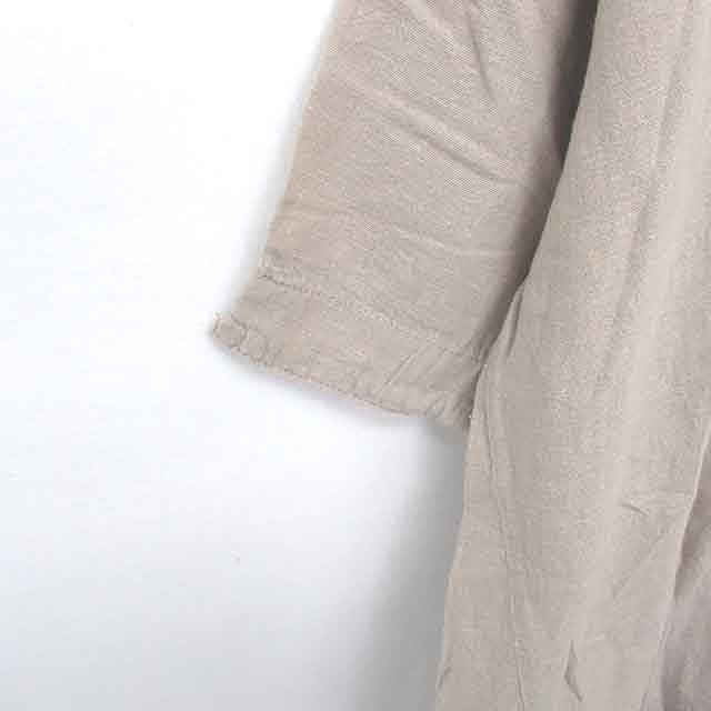 SM2(サマンサモスモス)のサマンサモスモス ワンピース シャツワンピ ひざ丈 薄手 半袖 F ベージュ レディースのワンピース(ひざ丈ワンピース)の商品写真