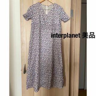 インタープラネット(INTERPLANET)の花柄　マキシワンピース(ロングワンピース/マキシワンピース)