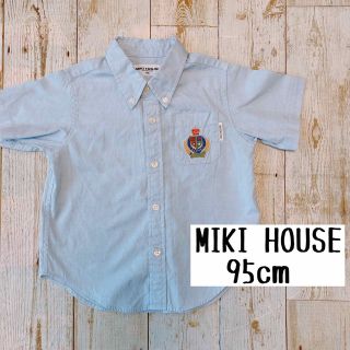 ミキハウス(mikihouse)のMIKI HOUSE ミキハウス　フォーマル　ブルー　半袖　シャツ　95(ブラウス)