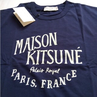 メゾンキツネ(MAISON KITSUNE')のメゾンキツネ　半袖Tシャツ　Mサイズ　ネイビー(Tシャツ(半袖/袖なし))