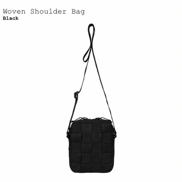 Supreme Woven Shoulder Bag Black 新品未使用