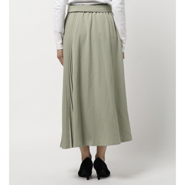 DouDou(ドゥドゥ)のdoudou ベルト付プリーツ切り替えスカート レディースのスカート(ロングスカート)の商品写真
