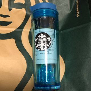 スターバックスコーヒー(Starbucks Coffee)のスタバ　スターバックス　ウォーターインタンブラーブルーグリッター　473ml (タンブラー)