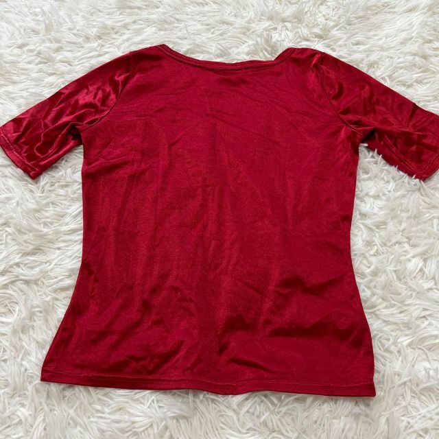 HYSTERIC GLAMOUR ナイロンTシャツ ワッペン ヒスガール 光沢感Tシャツ(半袖/袖なし)