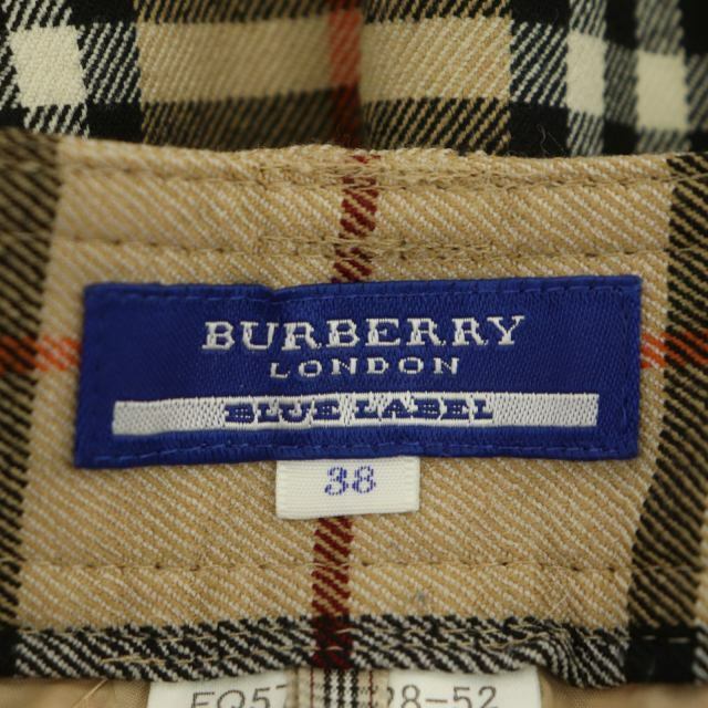 BURBERRY BLUE LABEL(バーバリーブルーレーベル)のバーバリーブルーレーベル ウール チェック ハーフパンツ ショートパンツ 38 レディースのパンツ(ショートパンツ)の商品写真