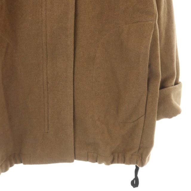 MERVEILLE H.(メルベイユアッシュ)のメルベイユアッシュ ノーカラー ショートコート ミドル丈 38 茶色 レディースのジャケット/アウター(その他)の商品写真