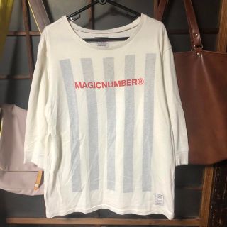 マジックナンバー(MAGIC NUMBER)の【早い者勝ち】MAGIC NUMBER 両面プリント7分袖リブカットソー L(Tシャツ/カットソー(七分/長袖))