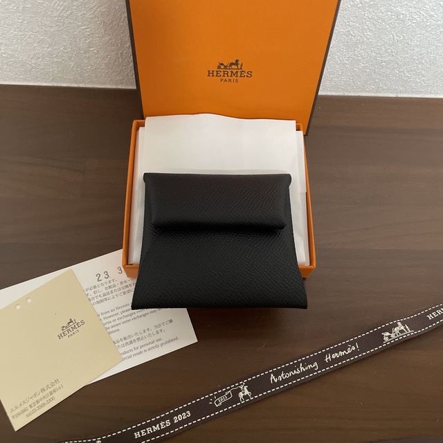 エルメス　HERMES 新品！バスティア　黒＃コインケース