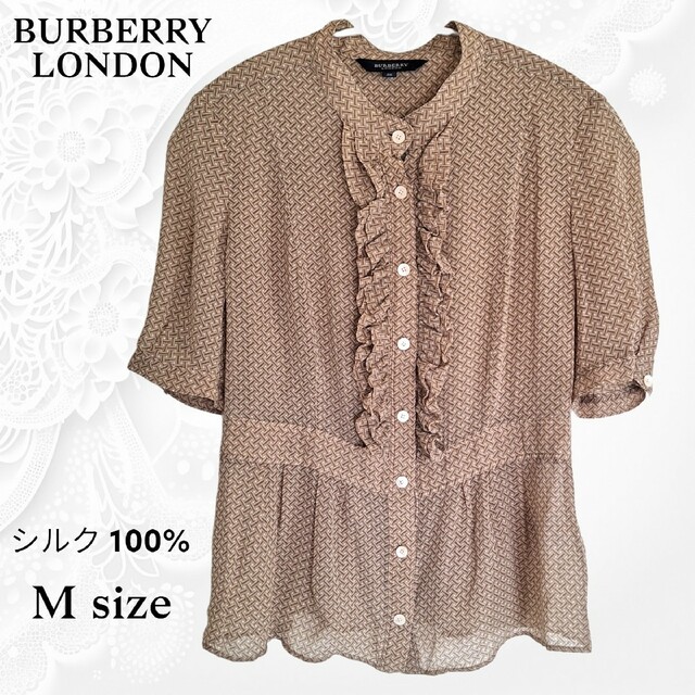 BURBERRY LONDON バーバリーロンドン シフォン シルクブラウス | フリマアプリ ラクマ