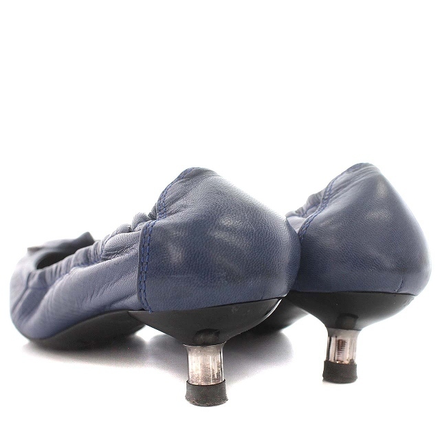 TOD'S(トッズ)のトッズ TOD'S パンプス レザー リボン 35.5 22.5cm 青  レディースの靴/シューズ(ハイヒール/パンプス)の商品写真