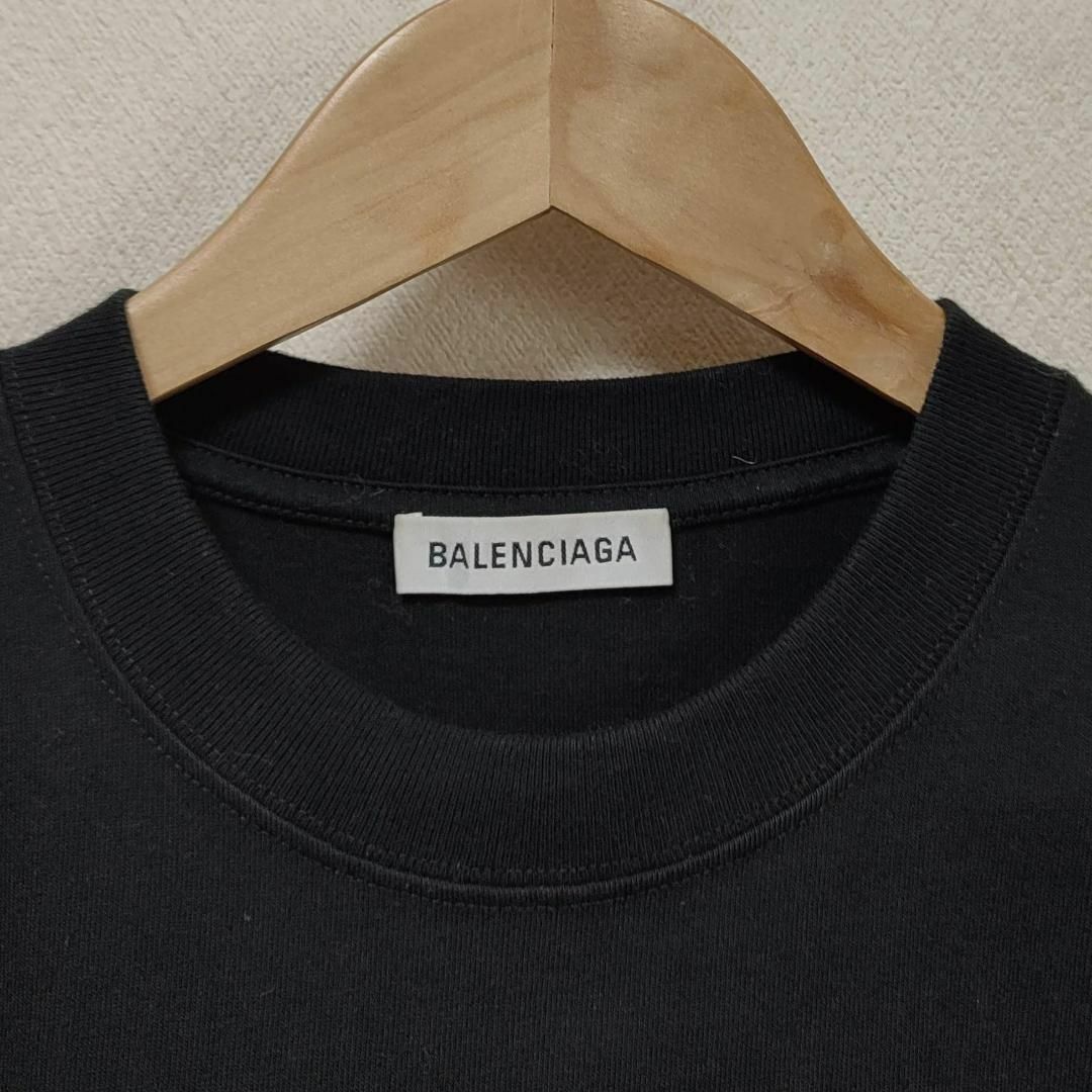 美品】BALENCIAGA リアルバレンシアガTシャツ ブラック 20SS-