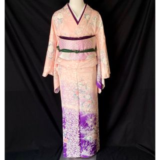 〈溢れ咲く花の訪問着〉SALE  トール　はんなり　優美　グラデーション　裄長め(着物)