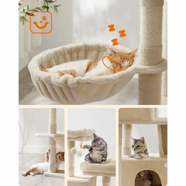 FEANDREA キャットタワー 大型猫 多頭飼い 段差あり 登り降りしやすい  その他のペット用品(猫)の商品写真