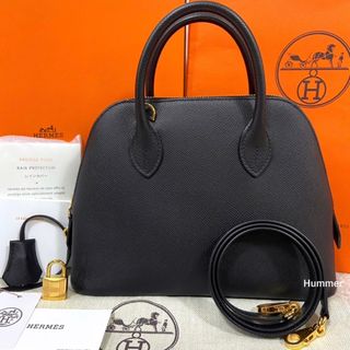 エルメス(Hermes)のゆーゆ 3714様 エルメス ボリード 1923 25 U刻 黒 ハンドバッグ (ハンドバッグ)