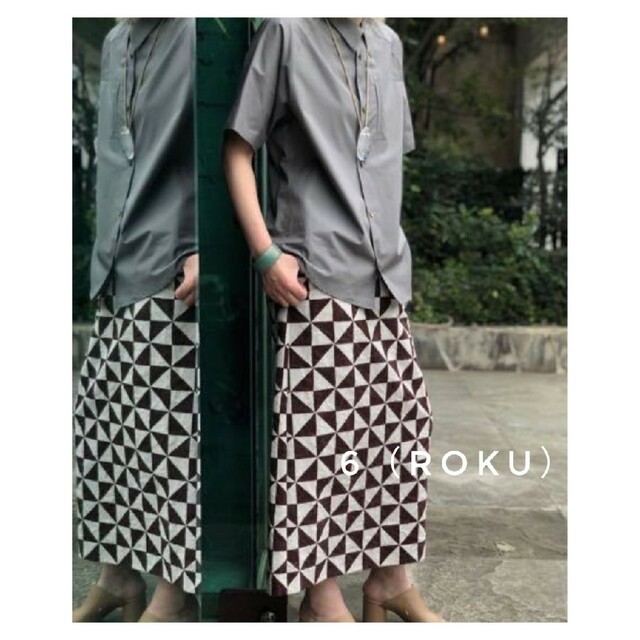 6 roku KIKAGAKU PRINT SKIRT 幾何学 スカート 36 6 roku KIKAGAKU PRINT SKIRT 幾何学 スカート 36