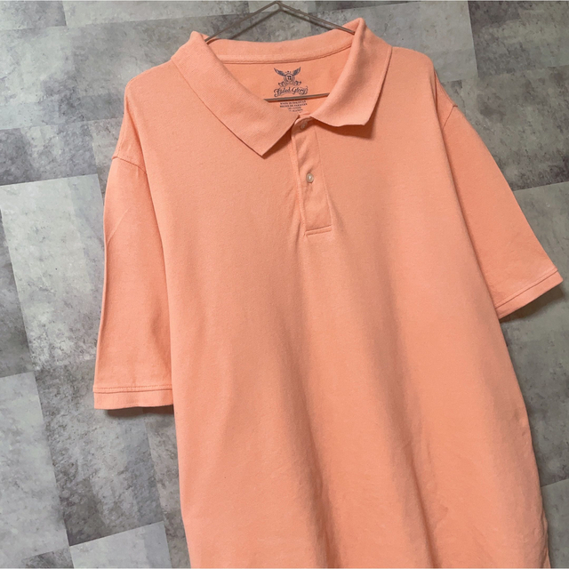 ポロシャツ　ピンク　無地　ライトカラー　USA古着　半袖　Faded Glory メンズのトップス(ポロシャツ)の商品写真