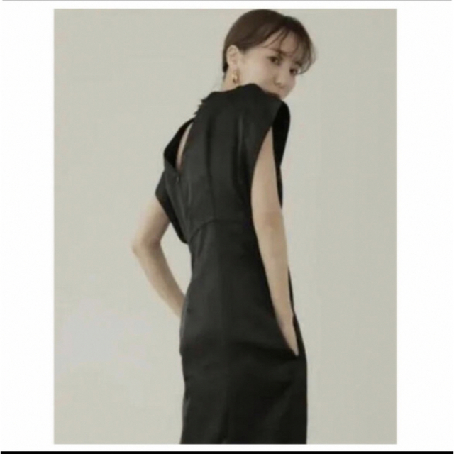 Louren standneck slub pencil dress レディースのワンピース(ロングワンピース/マキシワンピース)の商品写真