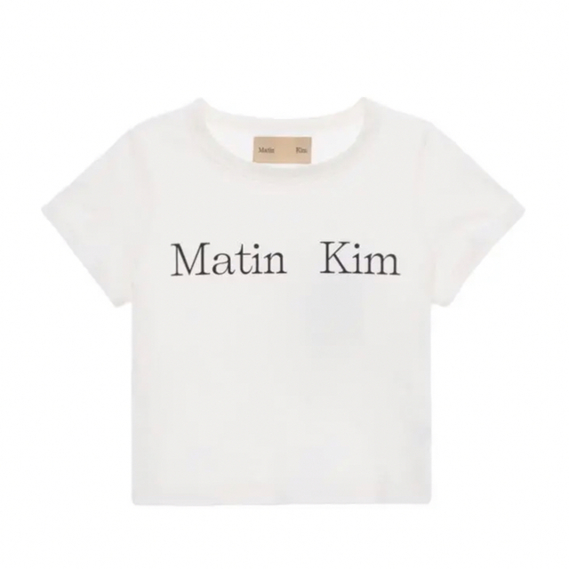 【値下げ中】MATIN KIM LOGO SILKET CROP TOPTシャツ メンズのトップス(Tシャツ/カットソー(半袖/袖なし))の商品写真