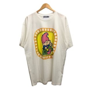 美品 モスキーノ MOSCHINO ゴールドロゴプリント Tシャツ カットソー